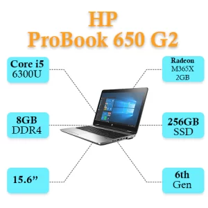 لپ تاپ استوک اچ پی مدل ProBook 650 G2