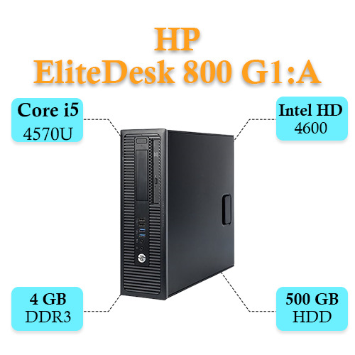 مینی کیس استوک اچ پی مدل EliteDesk800G1 – i5-4/4/500